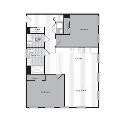 D2 ADA floor plan Gatehouse apartments